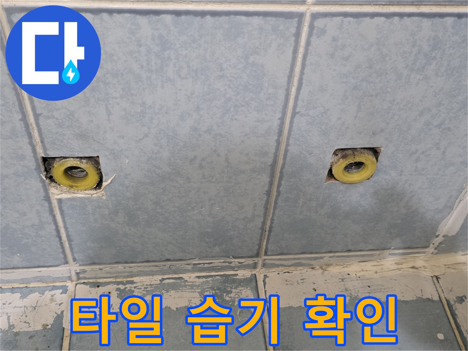 남양주 오남 누수 - 샤워 수전 연결부 주변 타일 습기 상태 확인