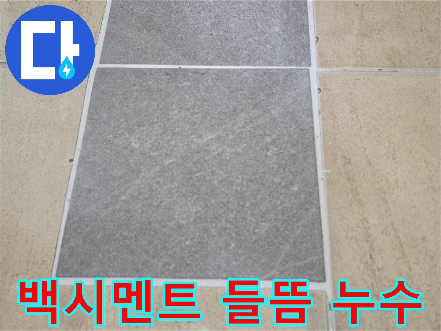 양주 삼숭동 아파트 - 타일 틈새 백시멘트 들뜸 현상과 누수의 연관성을 확인하고 있습니다.