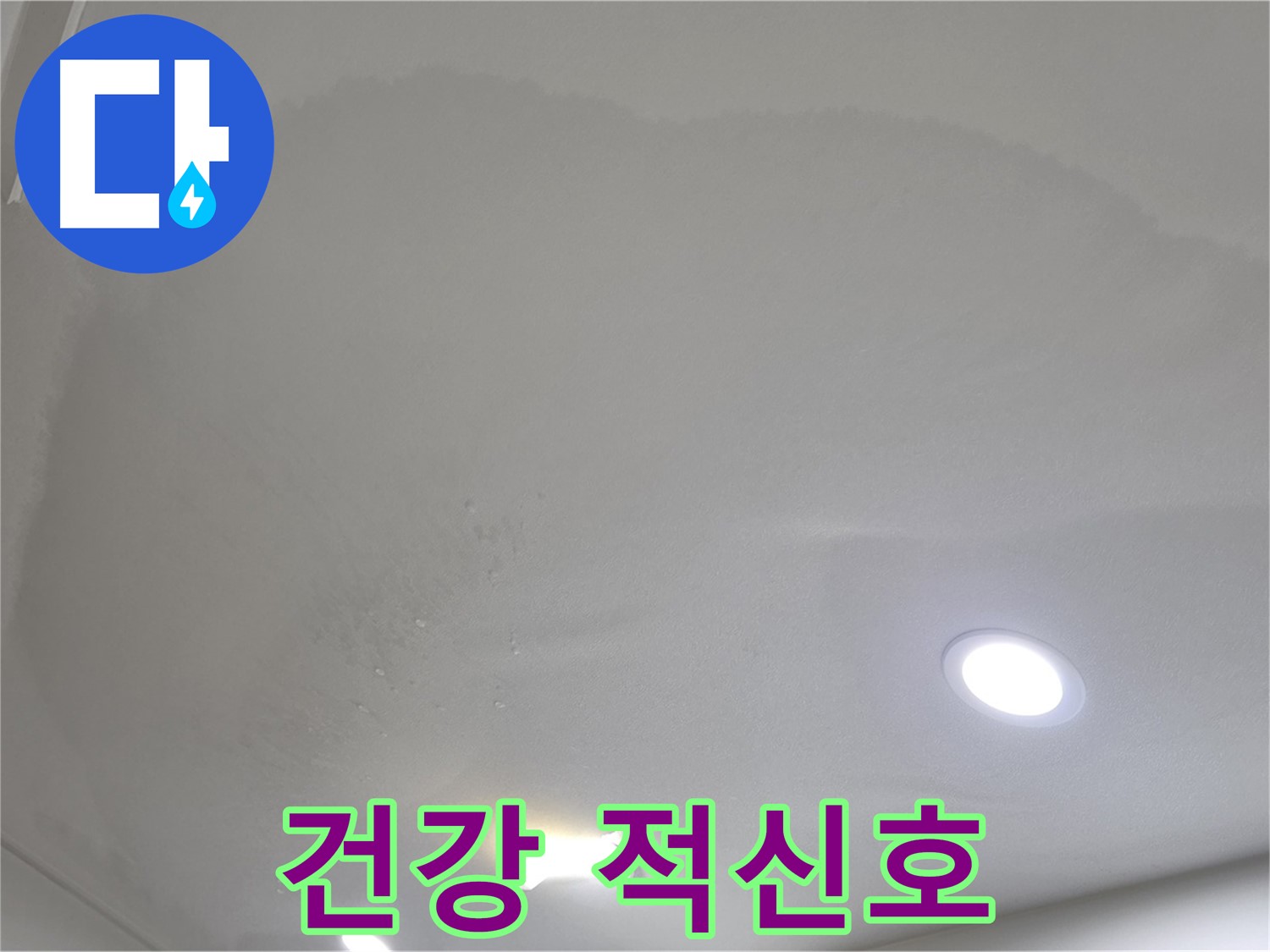 양주 아파트 누수 - 곰팡이 핀 천장 - 건강 적신호