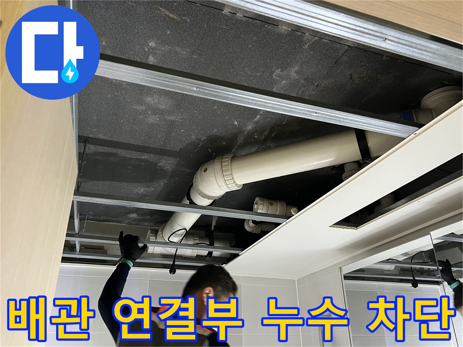 양주 옥정 율정마을 아파트 - 위층 배관 연결부 누수 완벽 차단 작업
