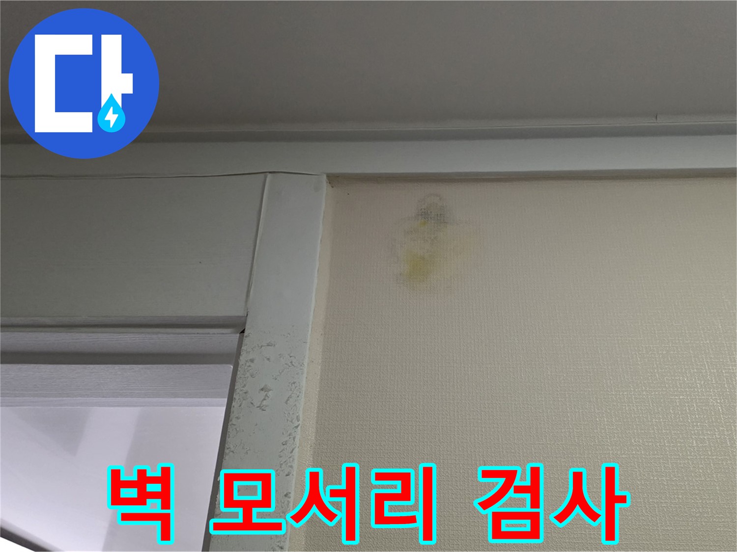 분당 운중동 산운마을 아파트 - 벽 모서리 습기 초기 누수 의심, 가스식 탐지