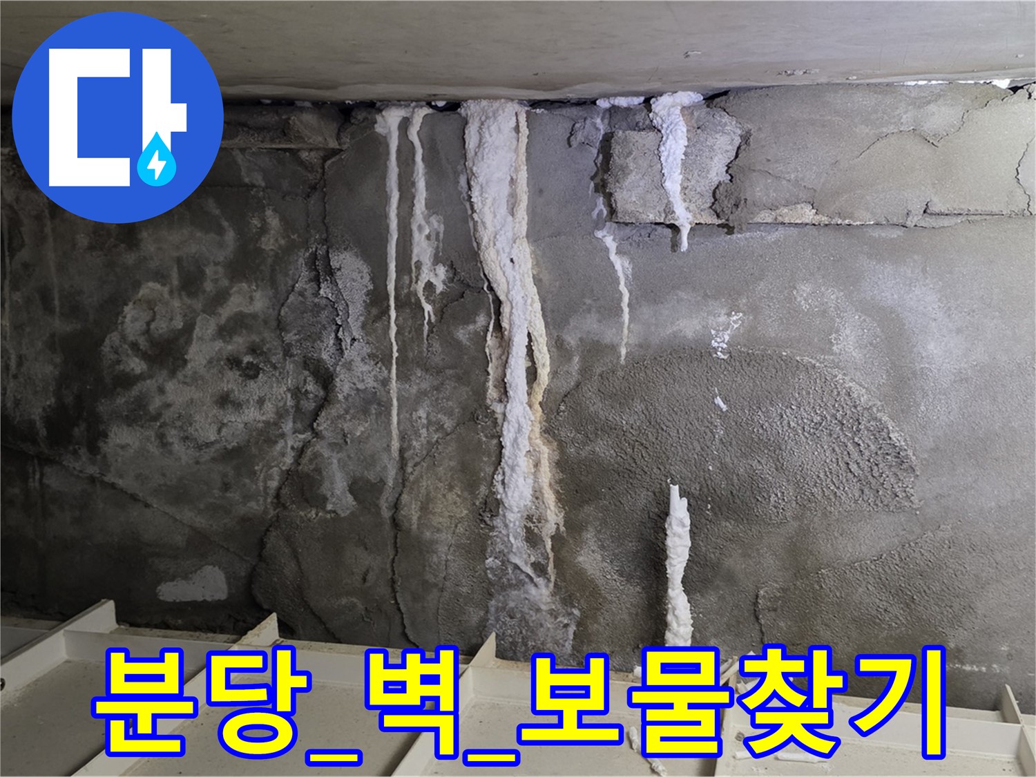 분당 콘크리트 벽 - 석회수 지도, 숨겨진 누수 보물찾기