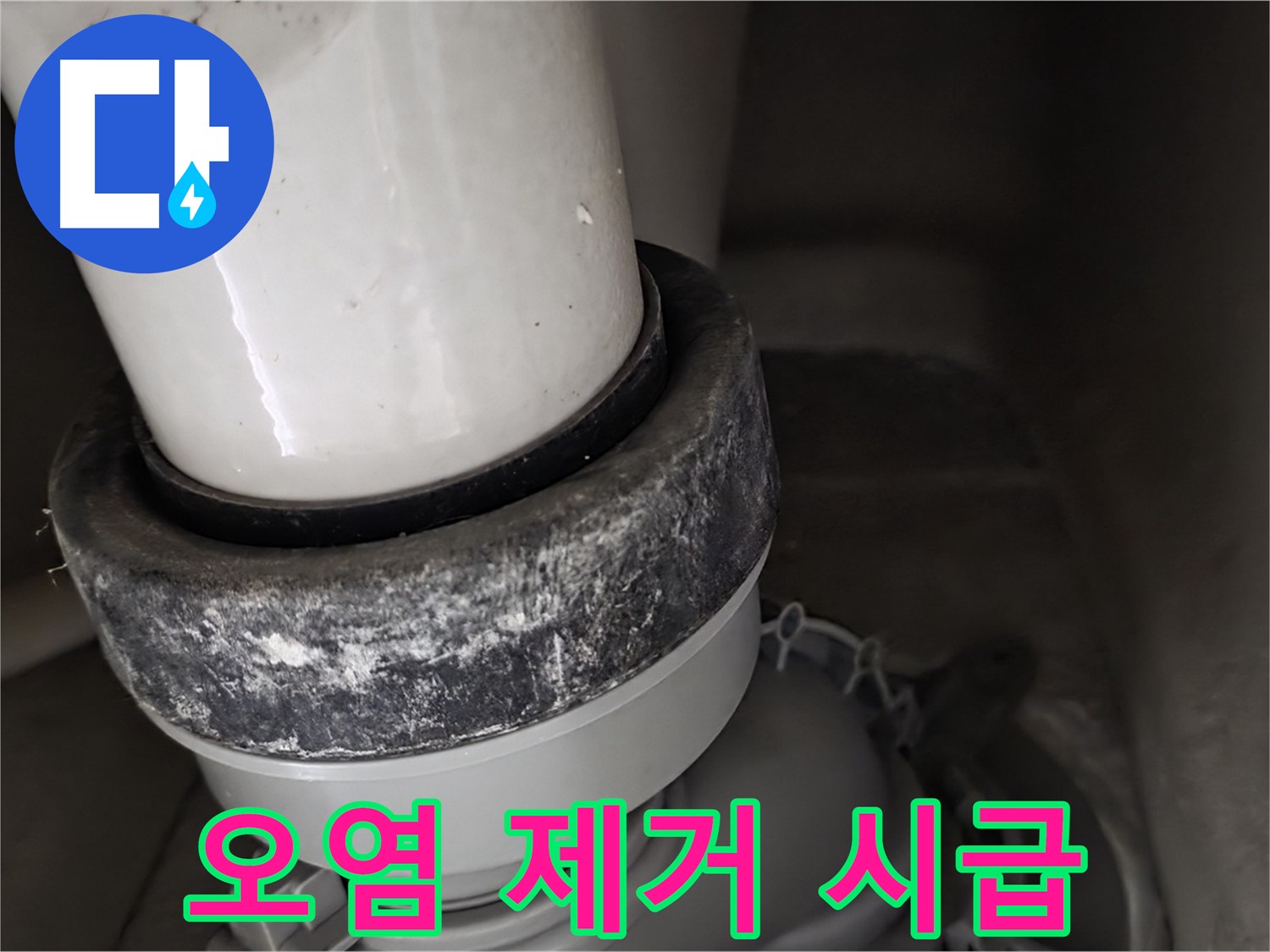 성남 분당 운중동 산운로 변기 누수 - 오염 제거가 시급한 변기 상태