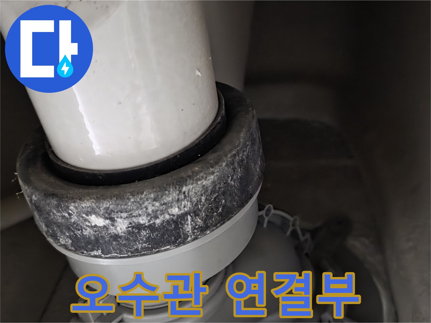성남시 분당구 운중동 산운마을 변기 오수관 연결부 누수 발생