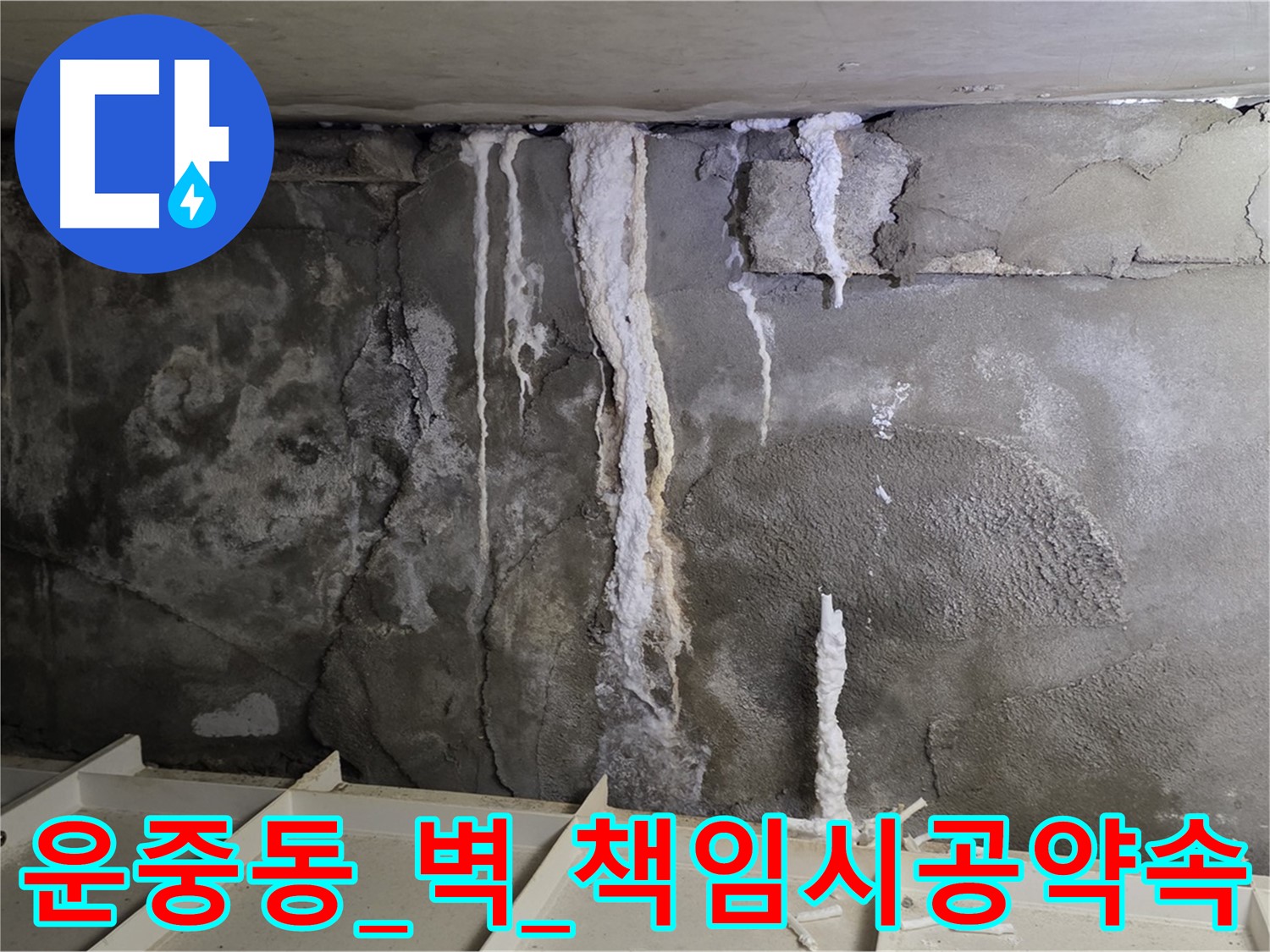 운중동 콘크리트 벽 - 부실 공사, 석회수 재발, 혼신의 힘 책임 시공