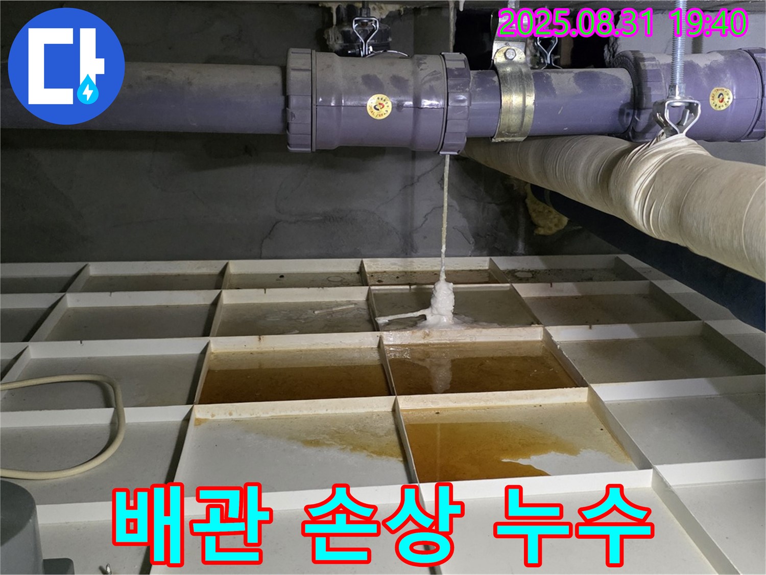 분당 산운로 누수 - 배관 손상으로 인한 누수 발생 - 신속하게 해결해 드립니다.