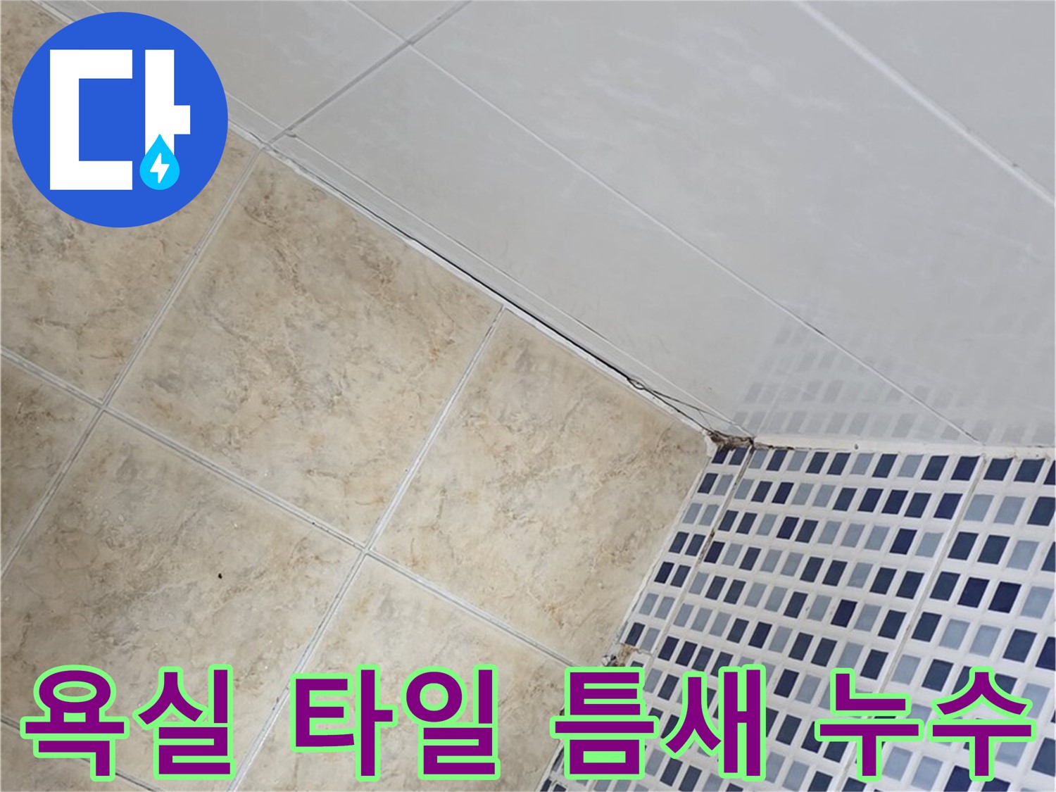 욕실 타일 틈새 누수 - 오래된 타일 틈새에서 발생하는 누수를 꼼꼼하게 진단하고 해결합니다.