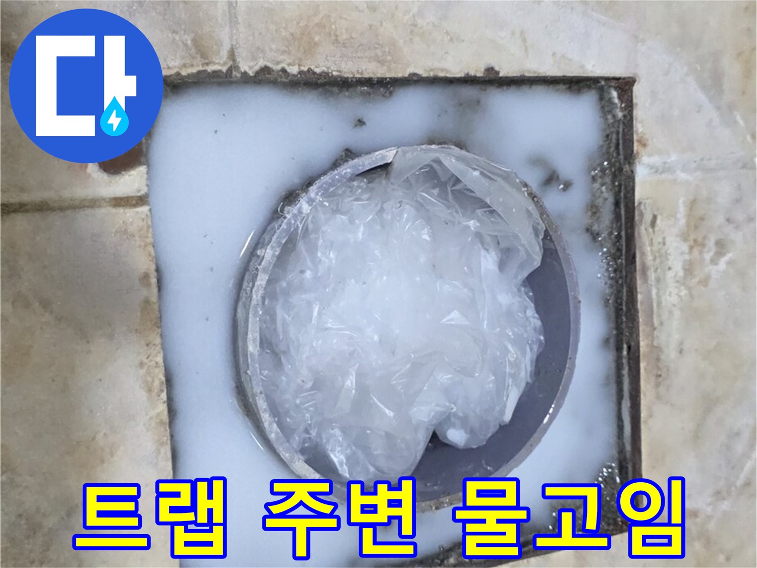 하수구 트랩 - 주변 물고임 현상 확인
