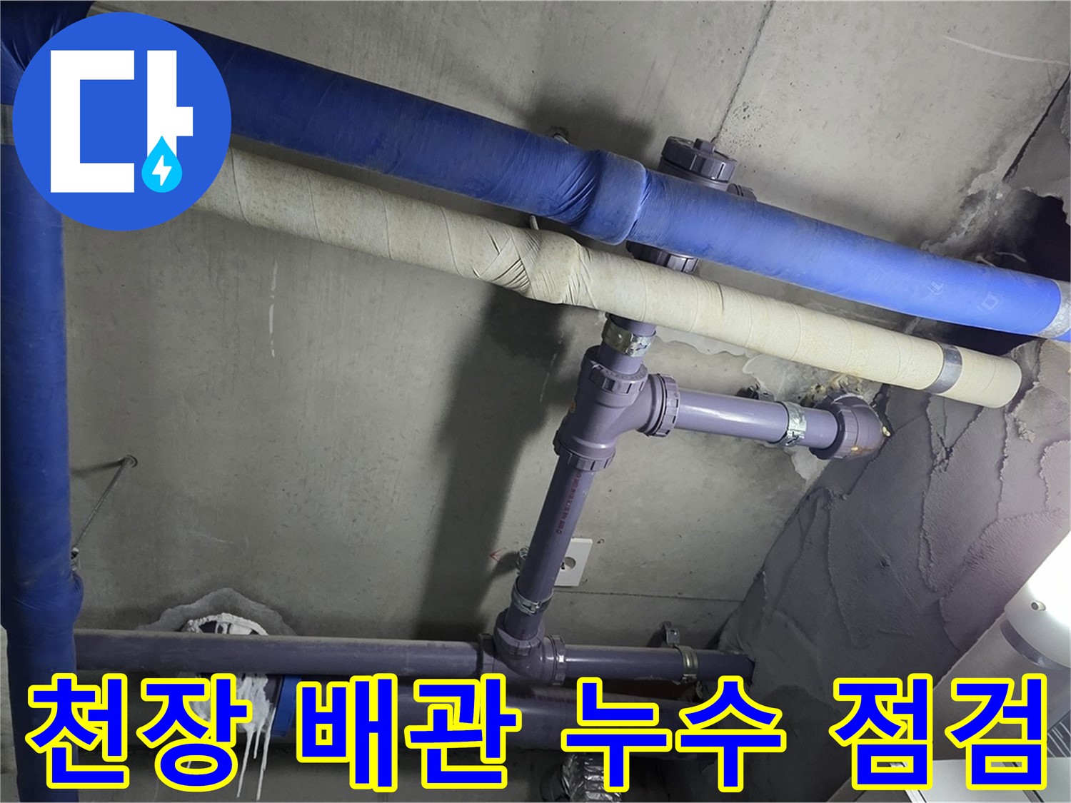분당 운중동 산운로 아파트 천장 배관 누수 점검 - 정밀 장비로 누수 지점을 찾고 원인을 분석합니다.