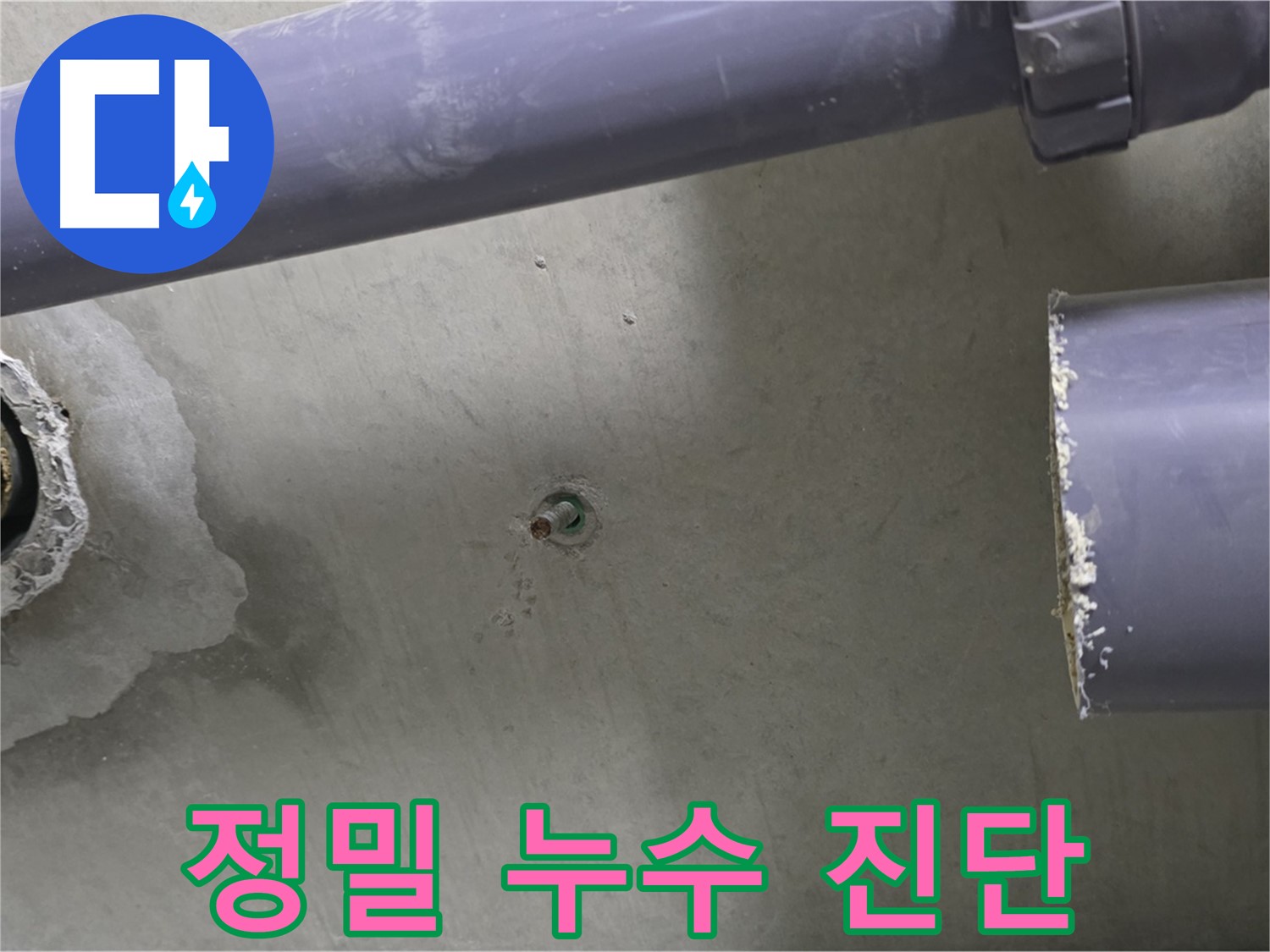 분당 운중동 산운마을 누수 현장에서 정밀 누수 진단을 진행하는 모습입니다 - 누수의 원인을 꼼꼼하게 분석하고, 최적의 해결책을 제시합니다.