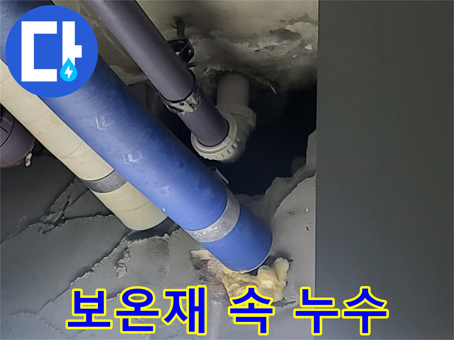 분당 운중동 산운마을 아파트 누수 - 보온재 속에 숨겨진 누수를 발견했습니다 - 숙련된 기술이 필요합니다.