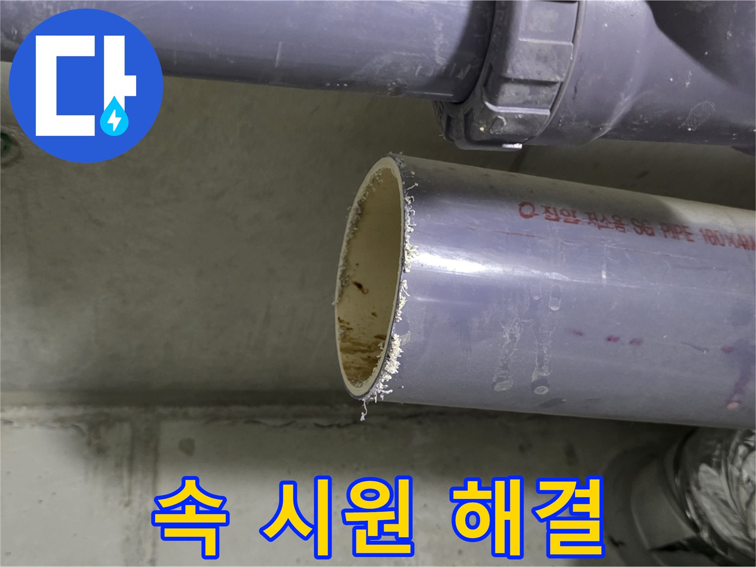 운중동 누수 현장 - 고객에게 누수 문제 해결 과정을 친절하게 설명하는 전문가 - 속 시원하게 해결해 드리겠다는 약속입니다.