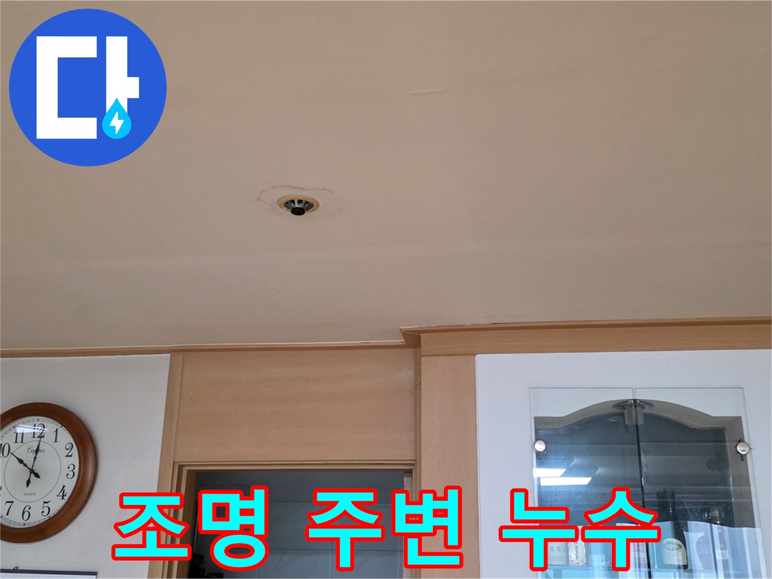 천장 조명 주변 누수 - 동대문구 누수 점검