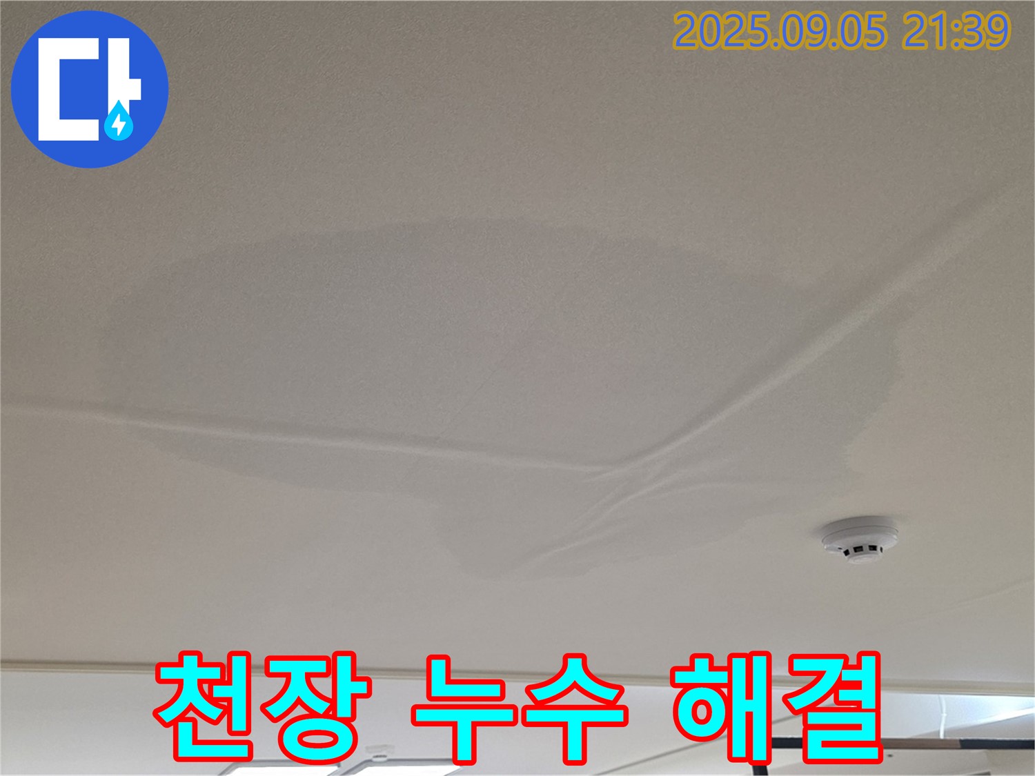 사가정 아파트 누수 - 천장 누수 완벽 해결, 젖은 천장