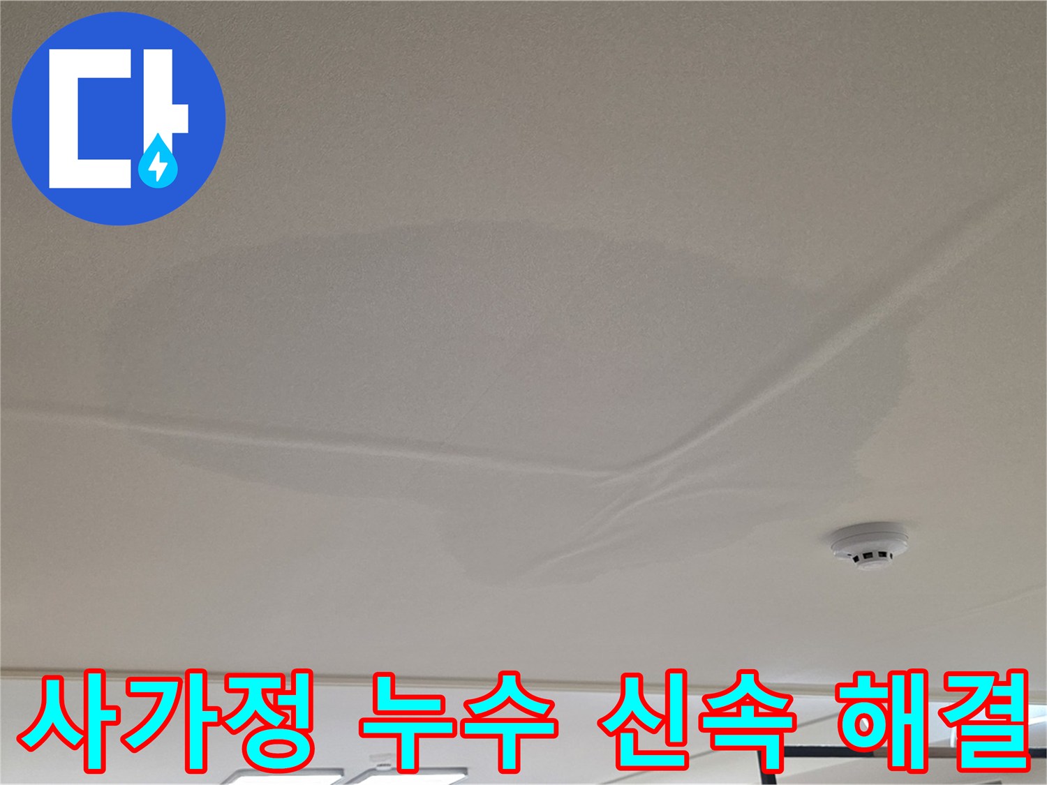 사가정 아파트 천장 누수 - 넓은 범위 물 얼룩 - 신속 해결 및 완벽 복구 약속