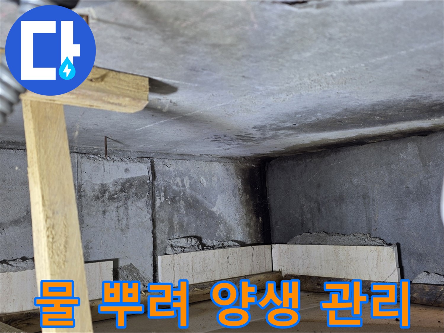 욕조 조적 양생 - 물 뿌려 촉촉하게 유지 관리