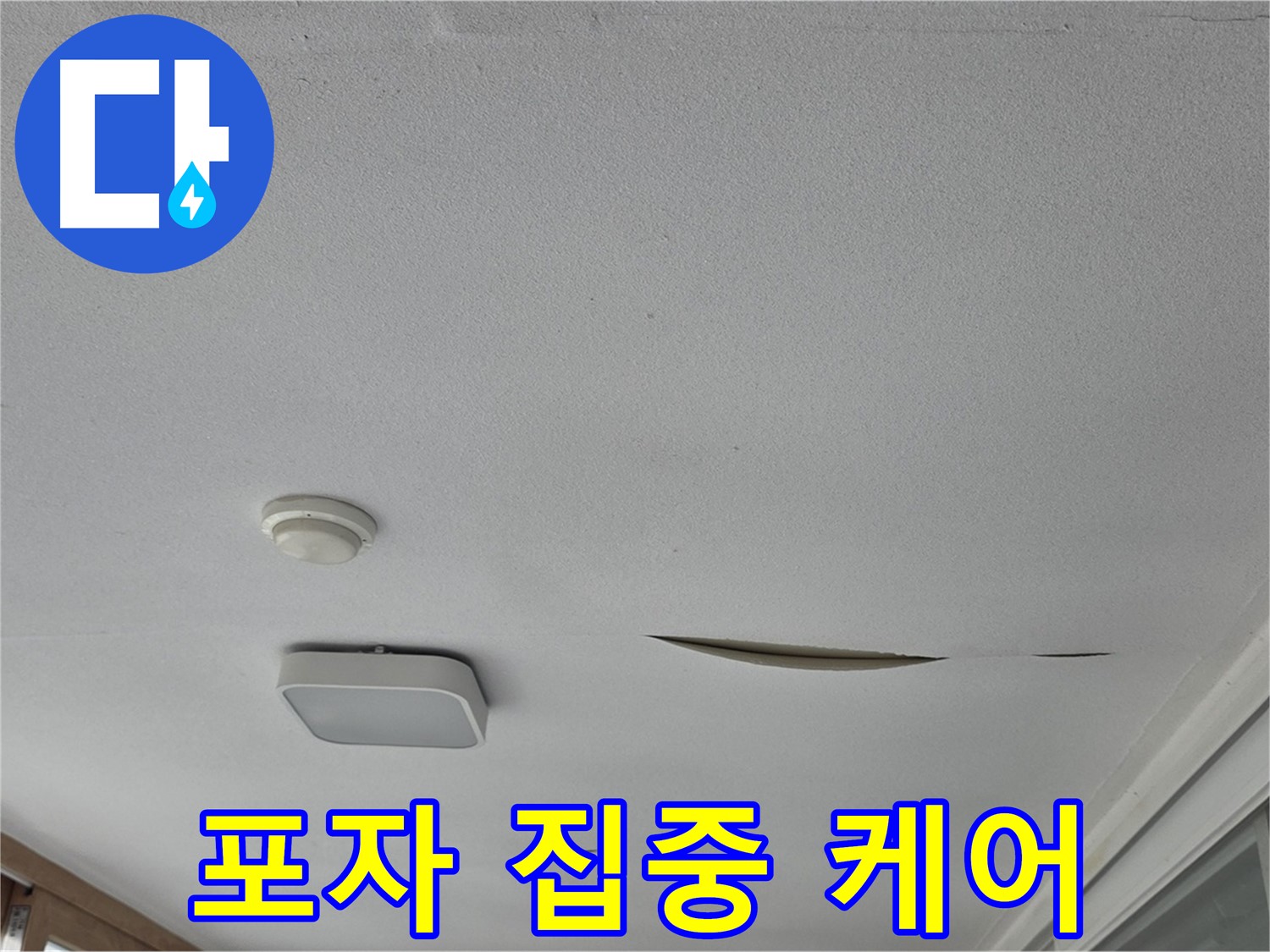 포천 일동 아파트 천장 누수 - 석고보드 곰팡이 포자 집중 케어