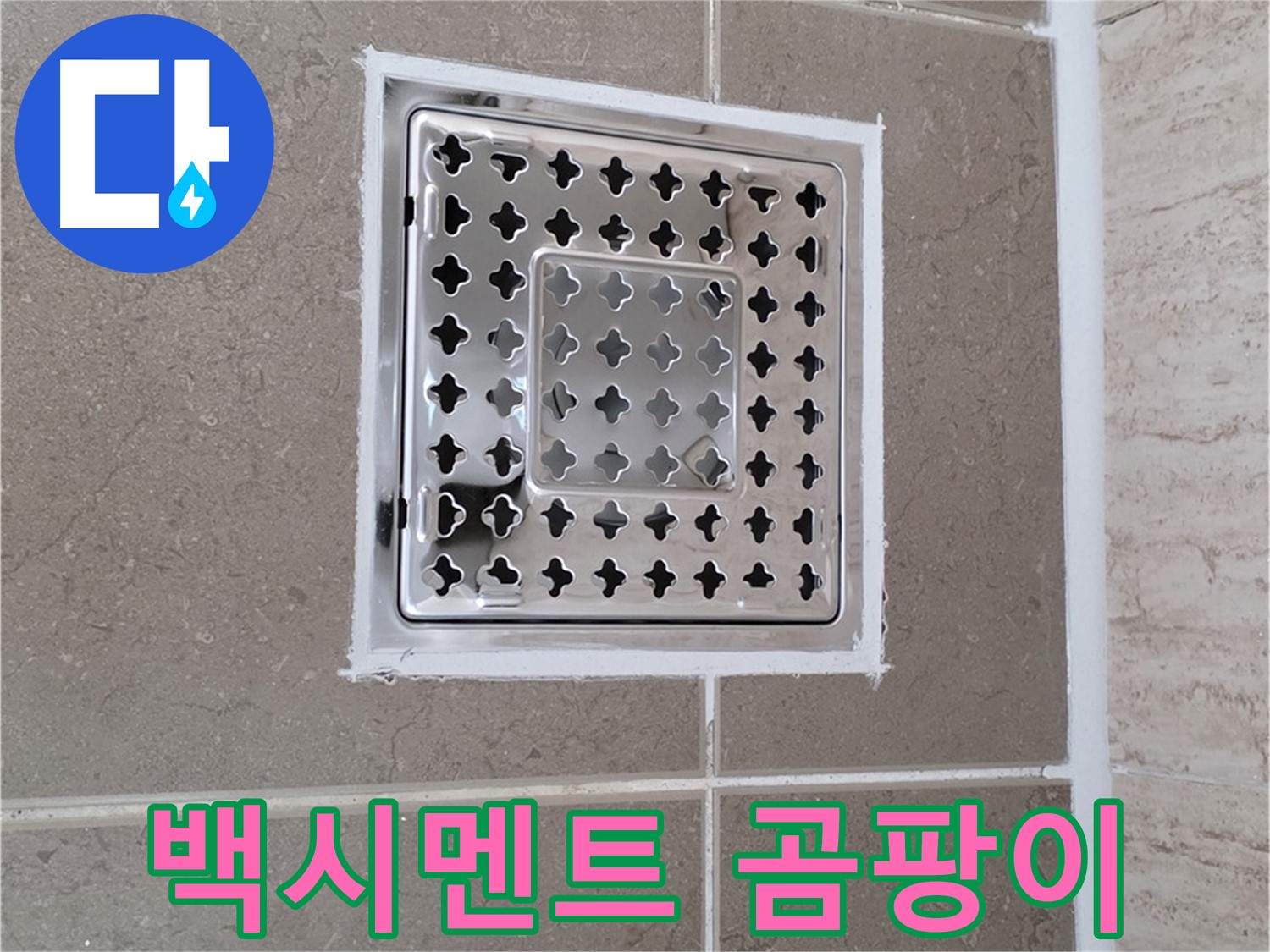 포천 일동 - 욕실 배수구 주변 백시멘트 곰팡이, 누수 가능성 진단