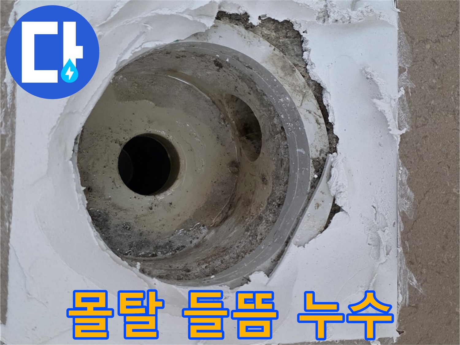포천 일동면 아파트 - 깨진 타일 주변 몰탈 들뜸으로 인한 누수 발생