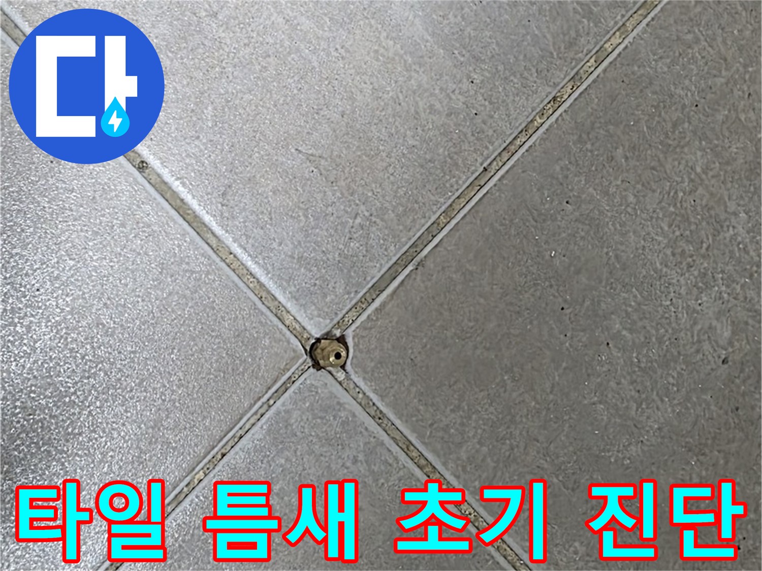 양주 옥정 율정마을 13단지 아파트 타일 틈새 - 초기 누수 진단 과정입니다.