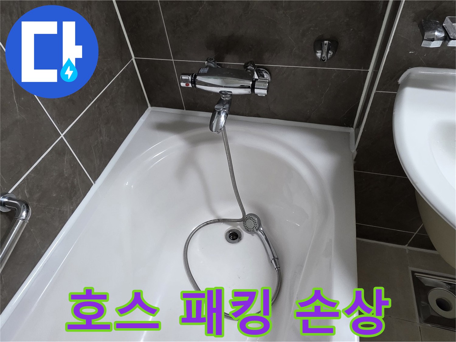 양주 옥정 율정마을 아파트 샤워기 호스 누수 - 손상된 고무 패킹 교체로 해결!