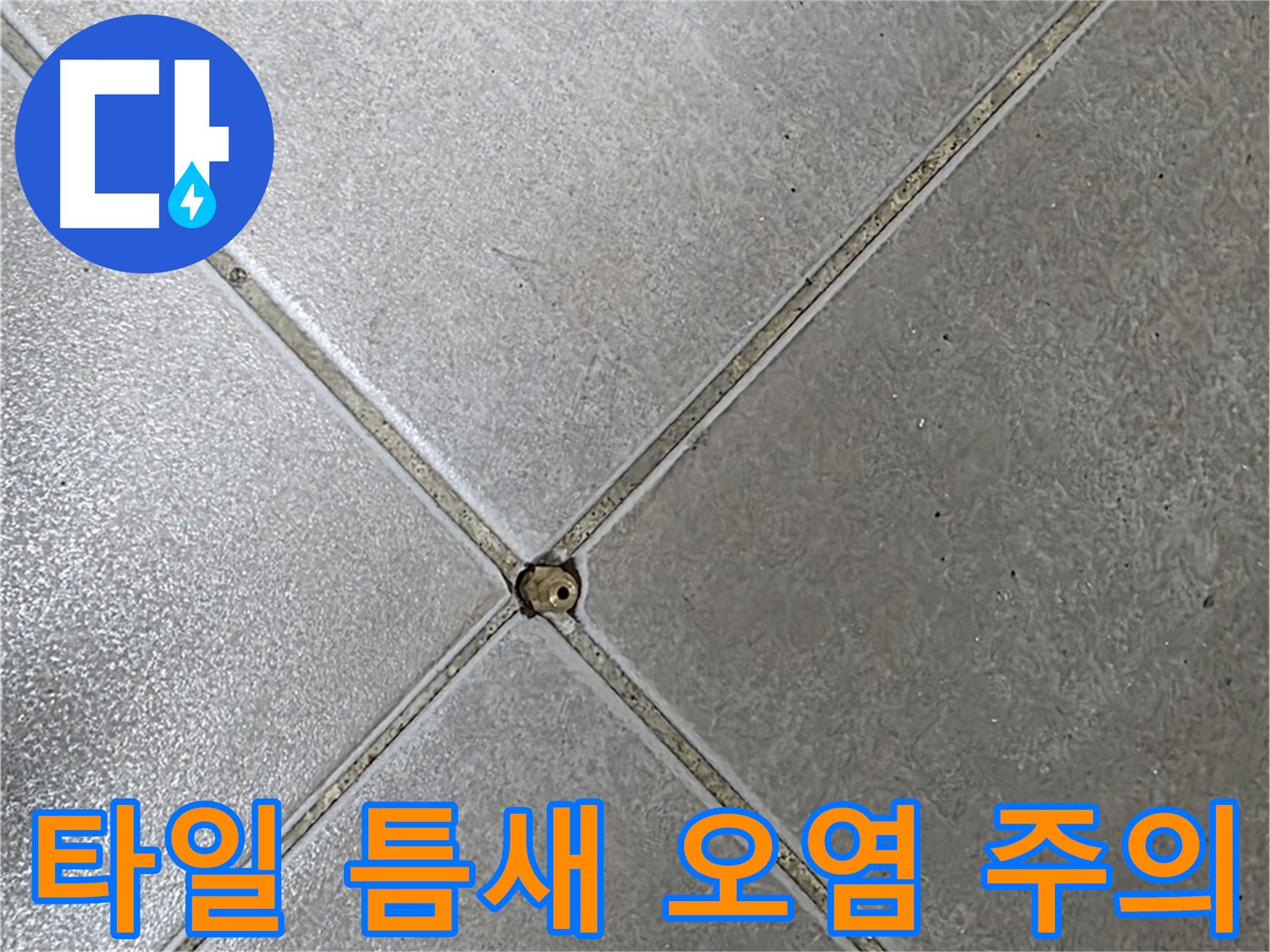 옥정동 율정마을 아파트 타일 틈새 - 오염을 그냥 지나치지 마세요.