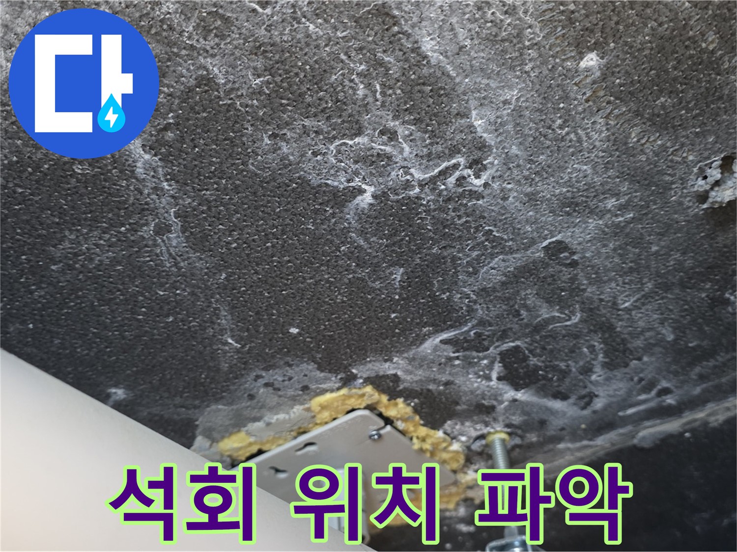 동패동 아파트 누수 - 천장 누수 석회 발생 위치 정확히 진단