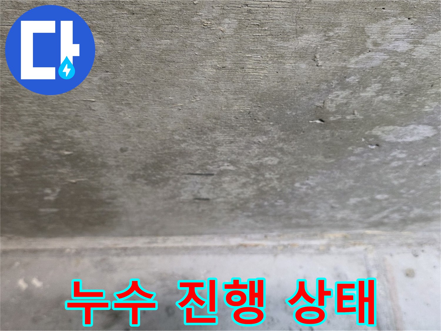 노원구 중계동 현대5차 211동 콘크리트 천장 누수 진행 상태 확인 - 누수가 얼마나 심각한지 파악합니다.