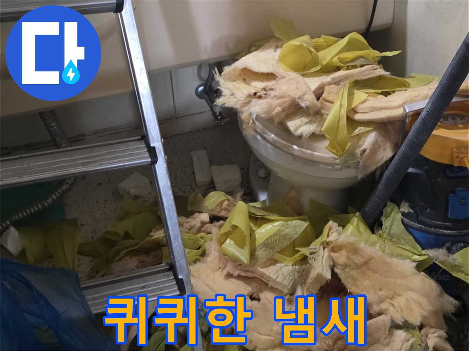 새절 누수 현장 - 곰팡이와 습기에 쩔은 보온재, 퀴퀴한 냄새 - 건강 위협