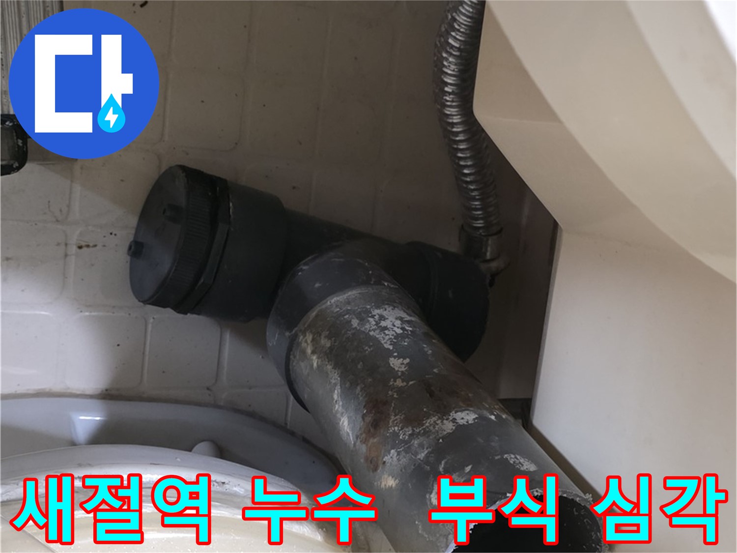 새절역 변기 오수관 누수 - 낡은 배관 부식 심각 교체 시급