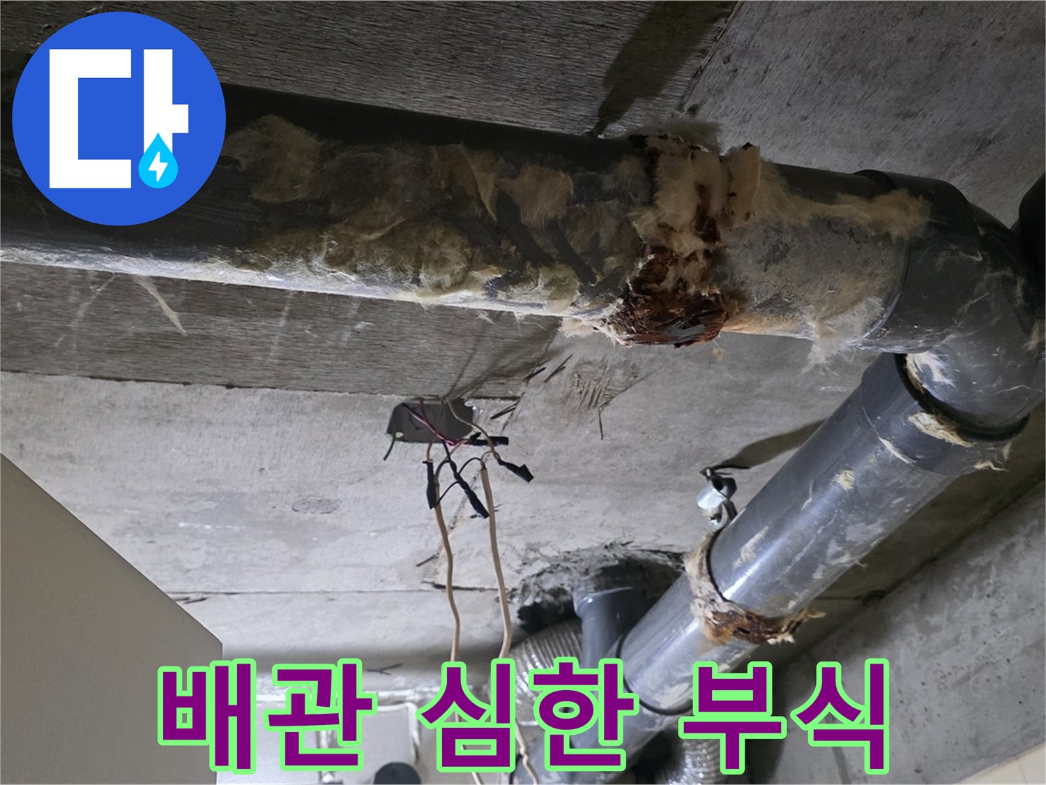 신사동 새절역현대아파트 누수 - 오수 배관 심각한 부식으로 긴급 누수 진단