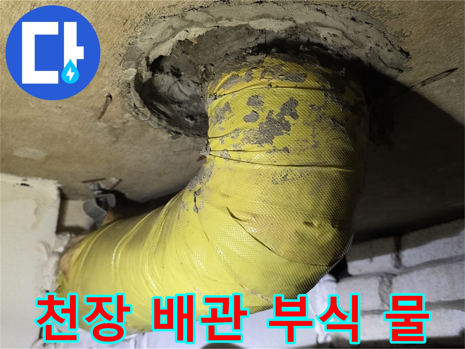 신사동 천장 배관 부식 - 물 떨어짐, 긴급 누수 상황