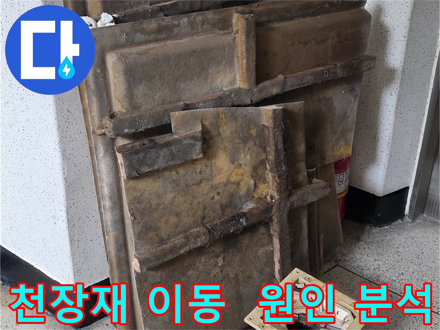 천장재와 조명 옆으로 밀고 누수 원인 집중 분석!