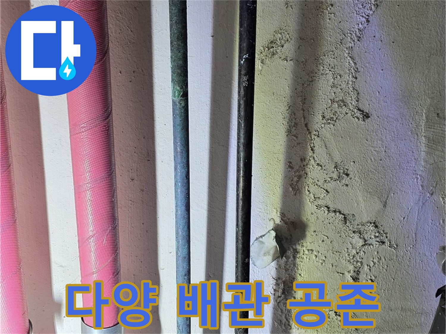 광명시 광명5동 누수 - 다양한 배관의 공존과 잠재적 위험