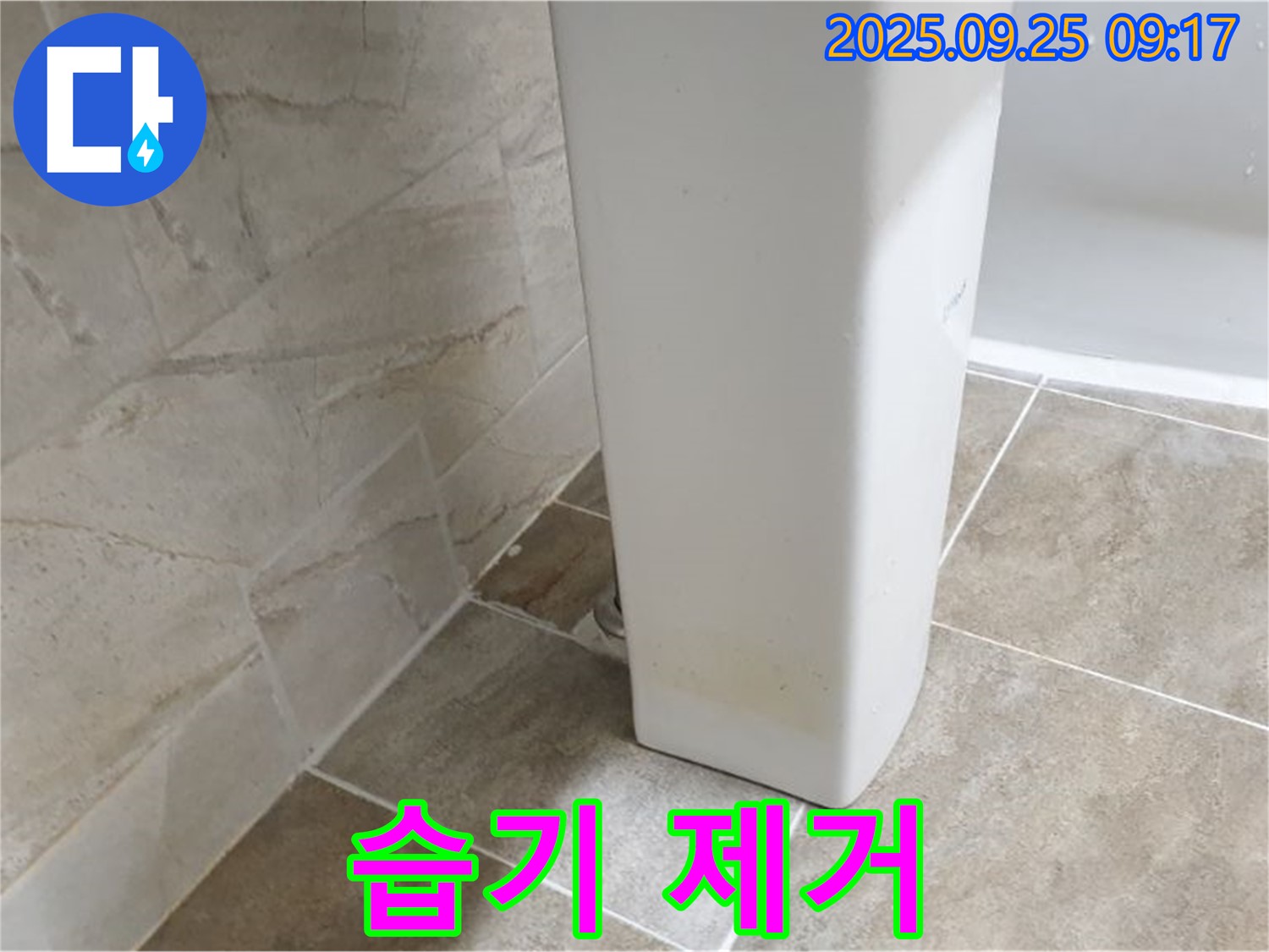 세면대 하부 습기 제거 - 백석읍 누수, 습기 제거 및 환풍구 점검으로 쾌적한 욕실 환경을 만듭니다.