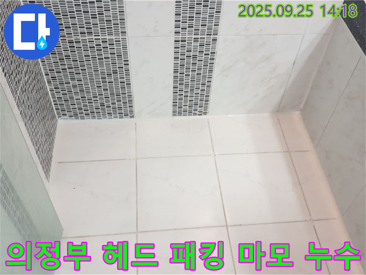 의정부시 의정부1동 샤워기 헤드 연결 부위 고무 패킹 마모 누수 - 마모된 고무 패킹을 교체하여 샤워기 헤드 연결 부위의 누수를 해결합니다.