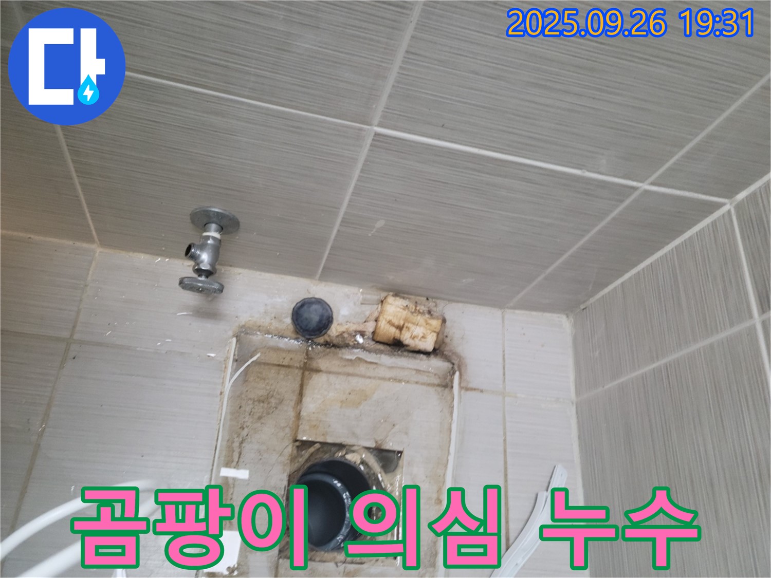동두천시 누수탐지 - 샤워기 주변 곰팡이, 누수와 결로 의심 - 원인을 파악하세요.