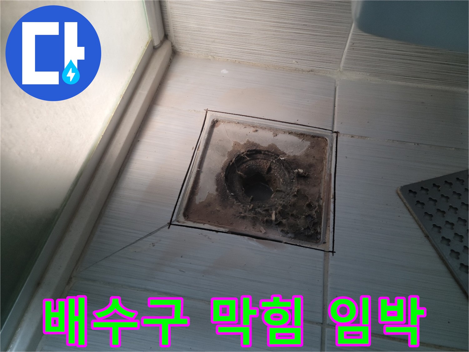 신창비바패밀리 욕실 배수구 - 막힘 임박, 누수 적신호!