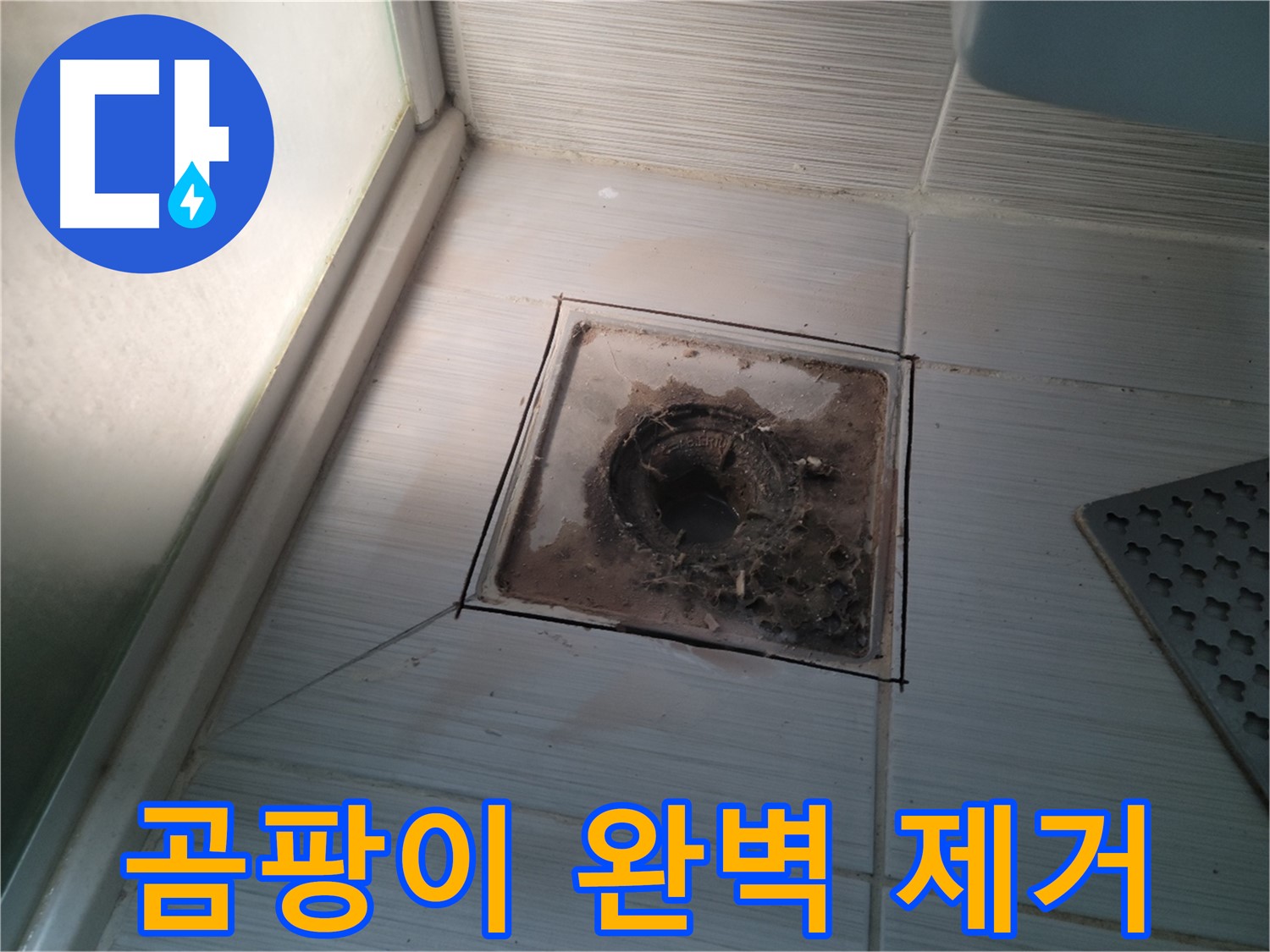 신창비바패밀리 욕실 배수구 주변 - 곰팡이 완벽 제거!