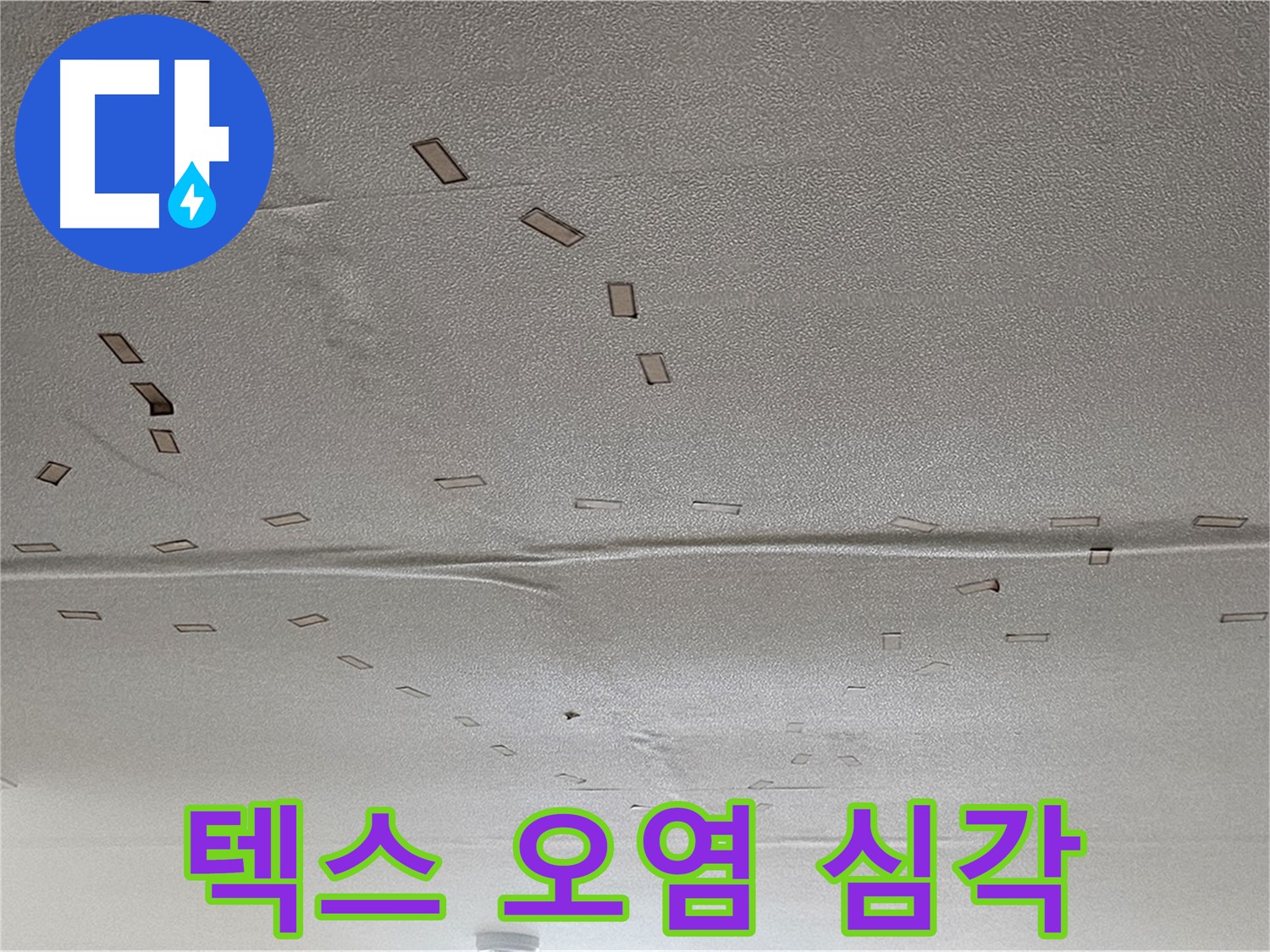 도봉구 현대시티 아파트 - 천장 텍스 오염 심각 - 긴급 교체 및 누수 해결