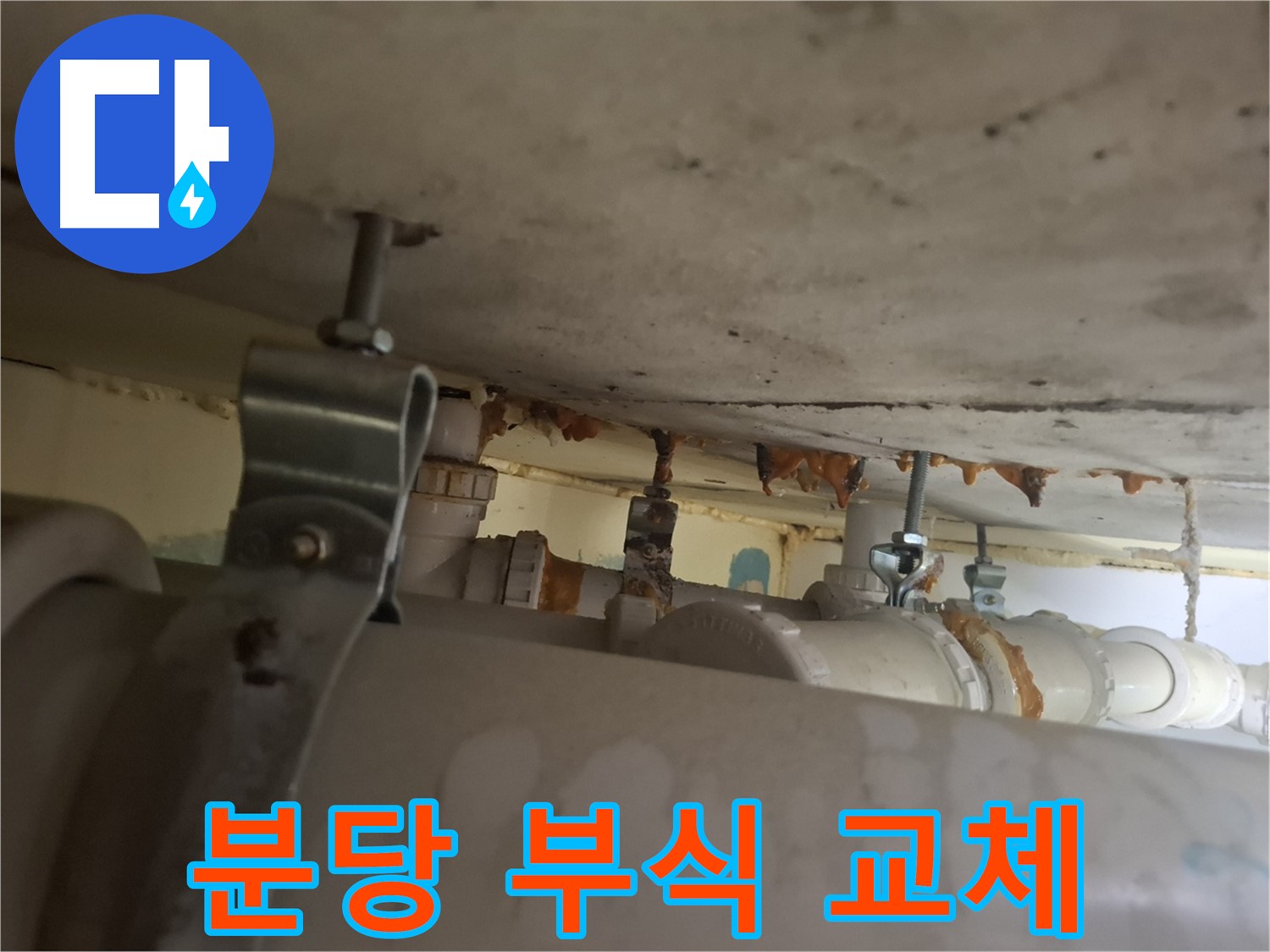 분당 봇들마을 아파트 - 배관 상태 점검, 부식 진행으로 배관 교체 결정