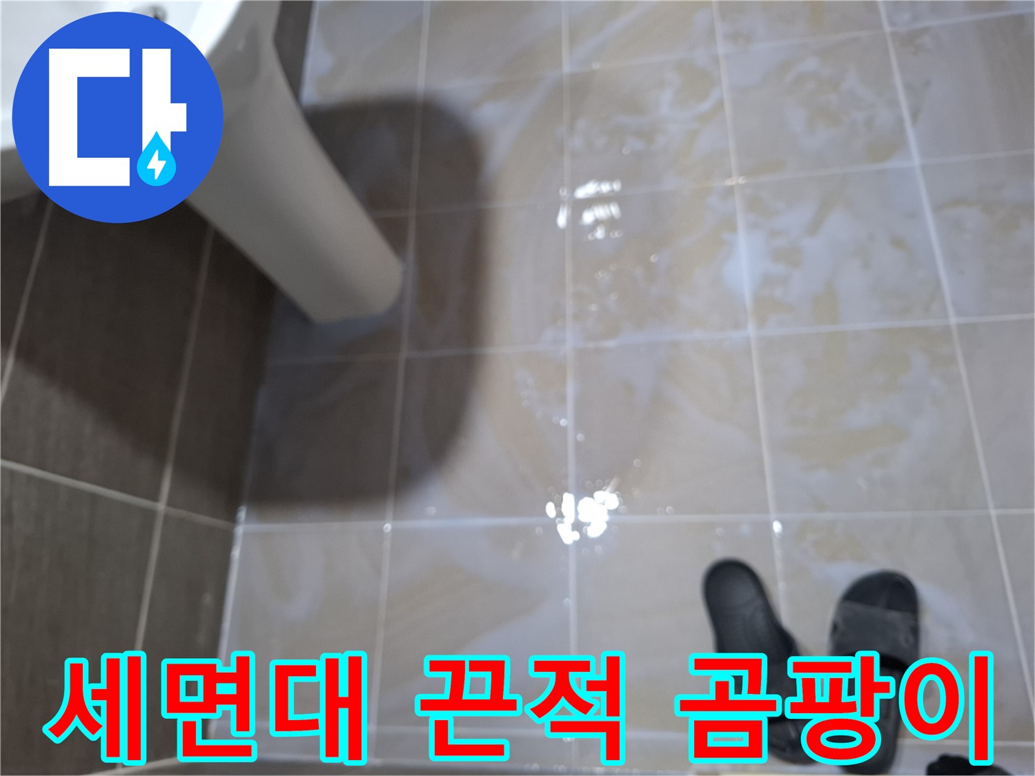 성남 봇들마을2단지 세면대 누수 - 끈적거림- 곰팡이- 악취가 모두 심각한 세면대 누수