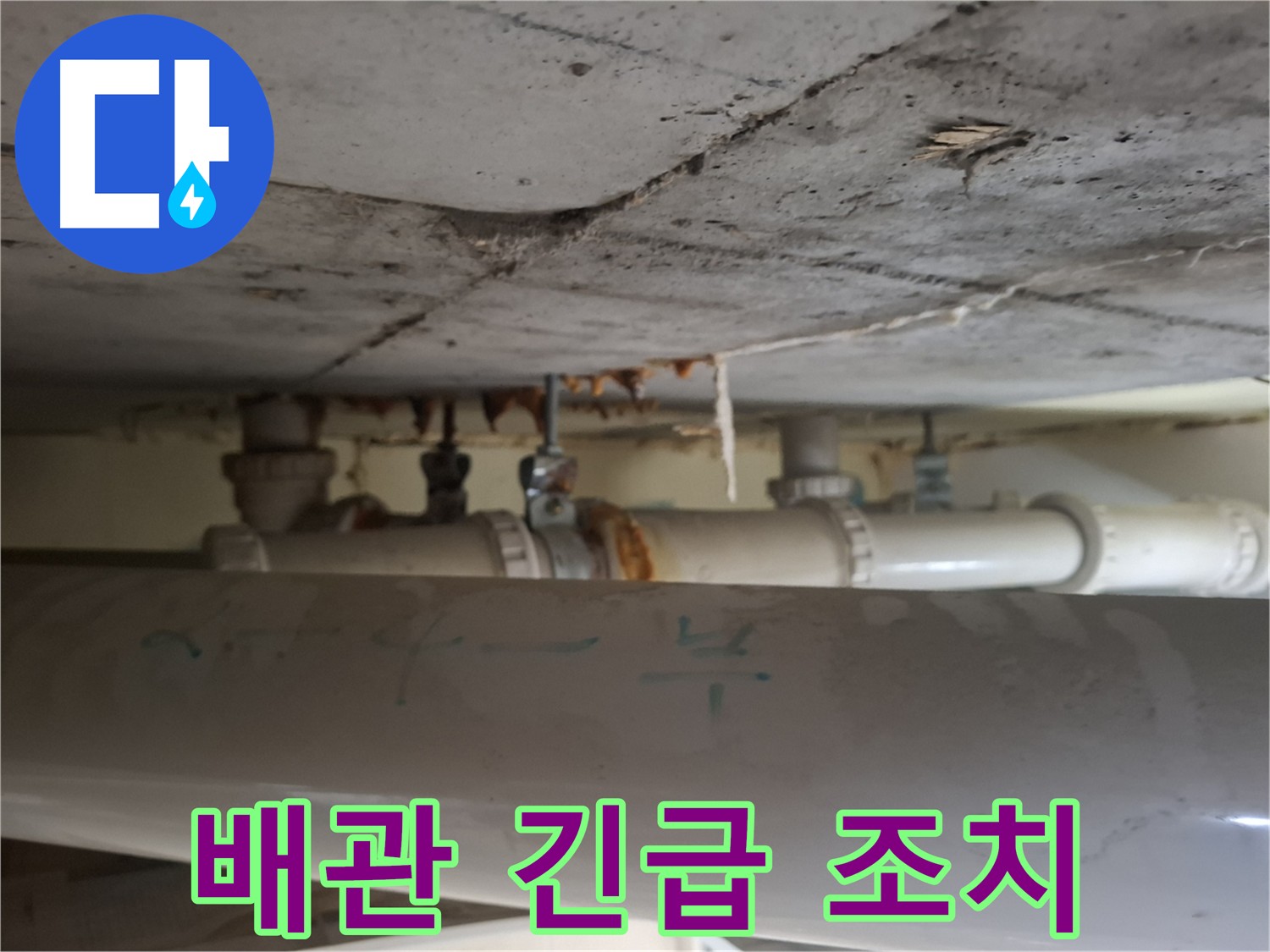 성남 분당구 봇들마을 아파트 - 천장 배관 누수 긴급 점검 및 신속 조치 진행