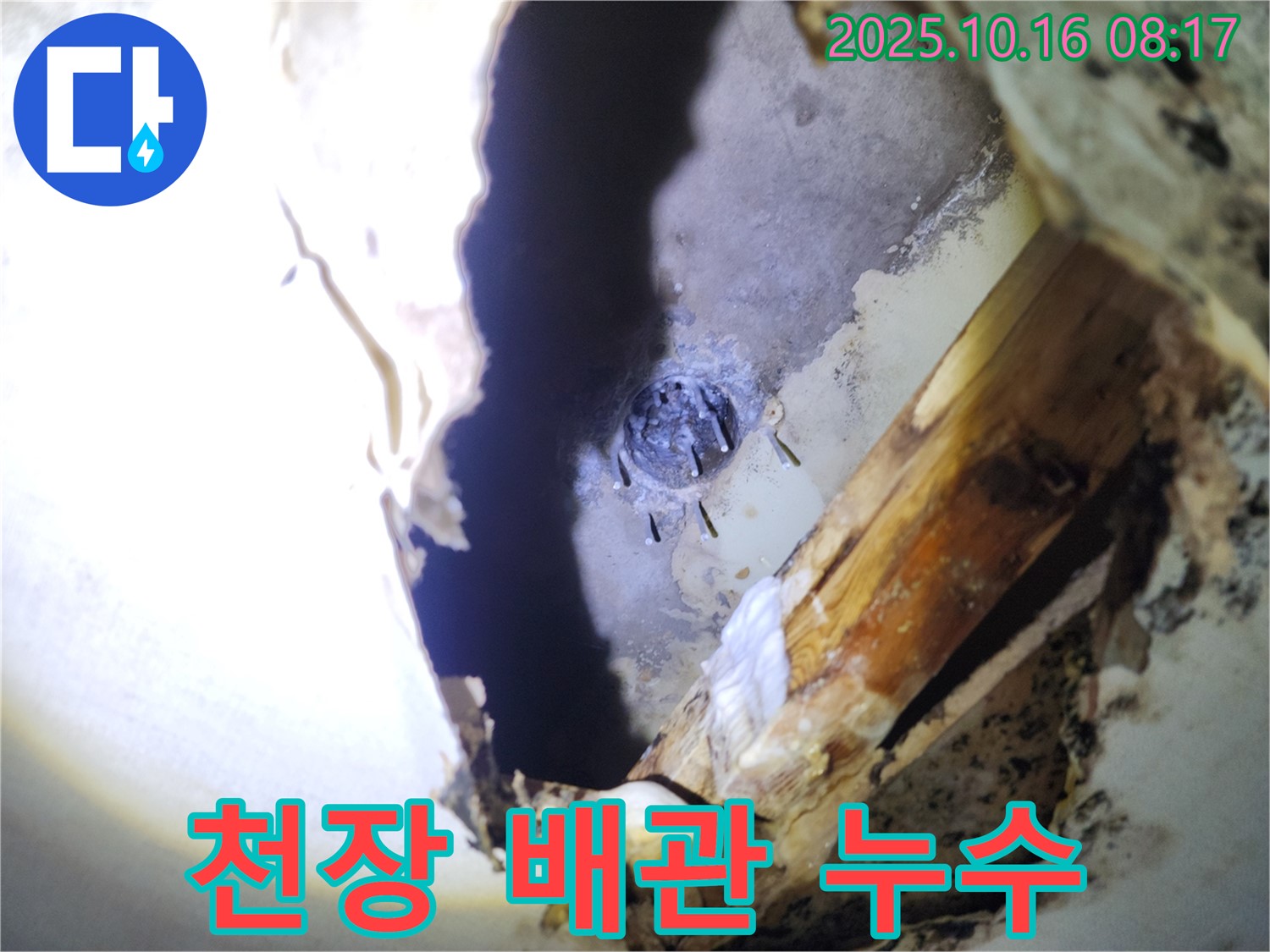 양주시 남면에서 발생한 천장 배관 누수 - 누수탐지 전문 업체가 정확하게 진단하고 해결했습니다.