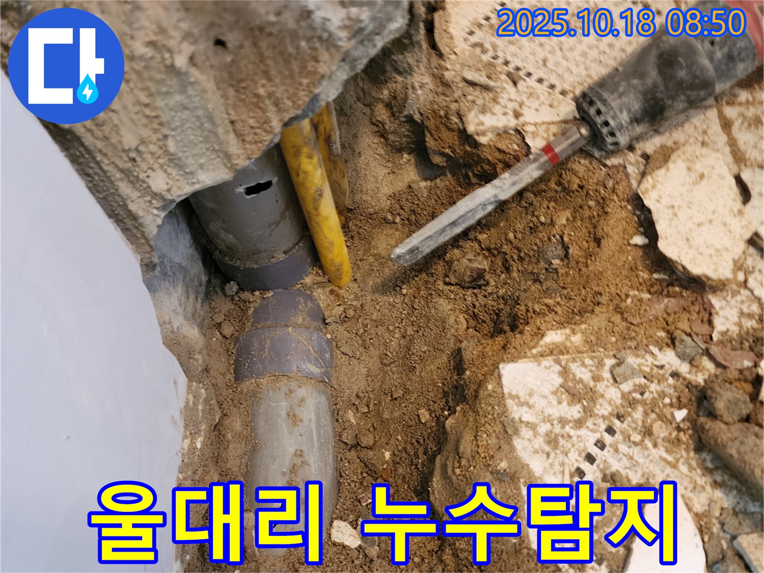 양주시 장흥면 울대리 누수 현장 - 누수탐지 전문 업체에서 정확한 진단과 신속한 해결을 제공합니다.