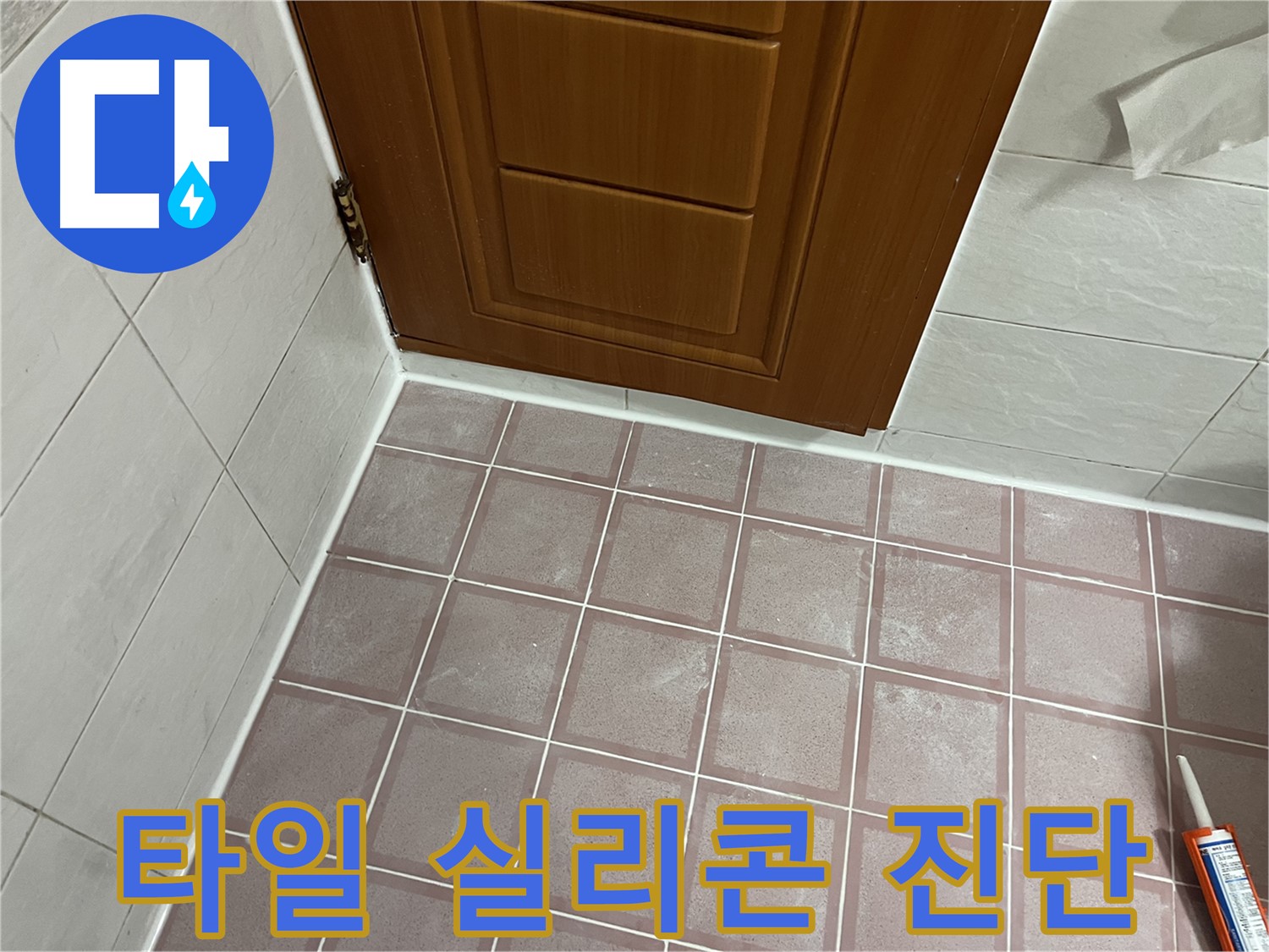 독산동 형제맨션빌 욕실 - 문 하단 타일과 실리콘 문제 해결을 위한 초기 진단
