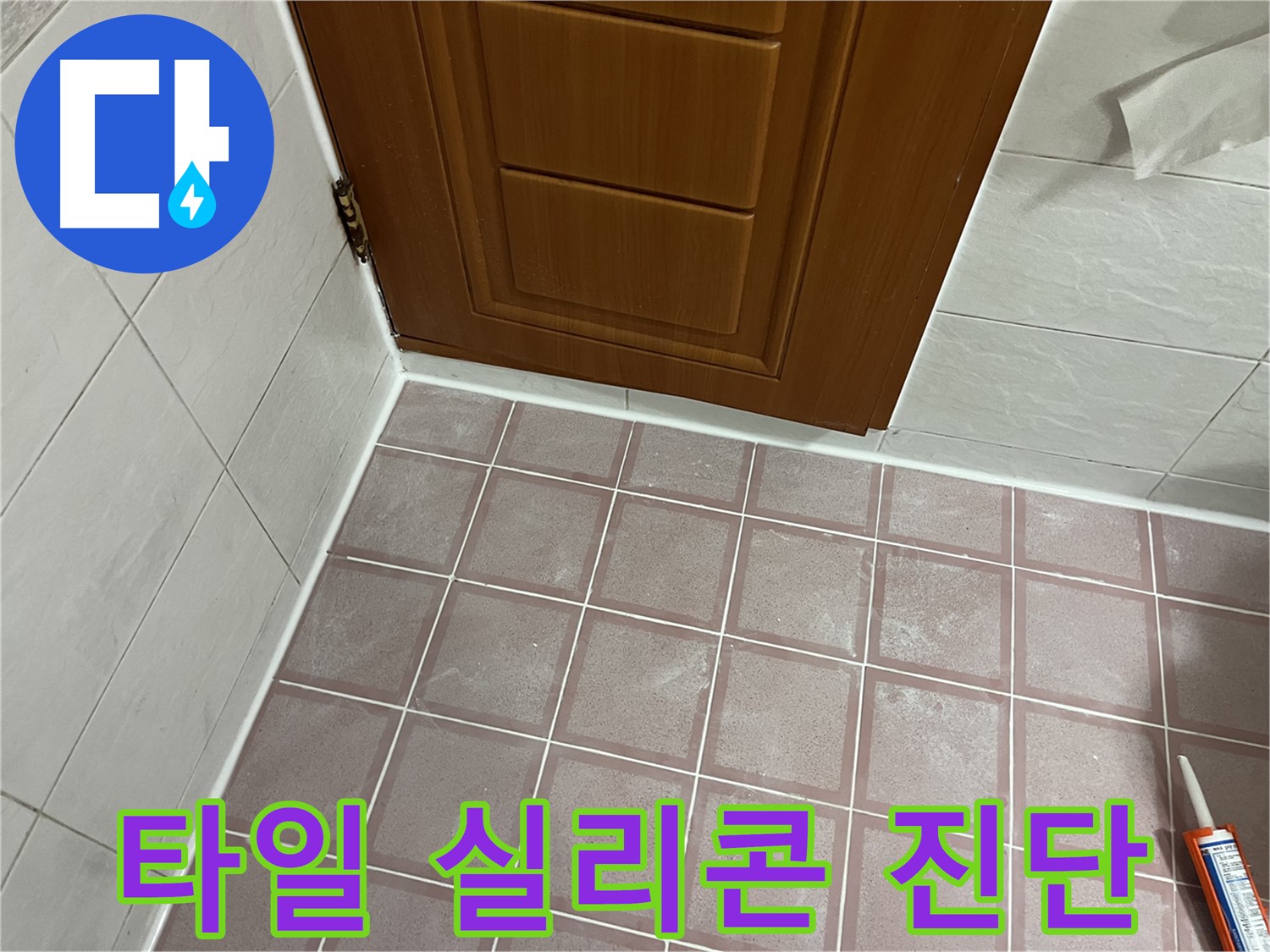 독산동 형제맨션빌 욕실 - 문 하단 타일과 실리콘 문제 해결을 위한 초기 진단