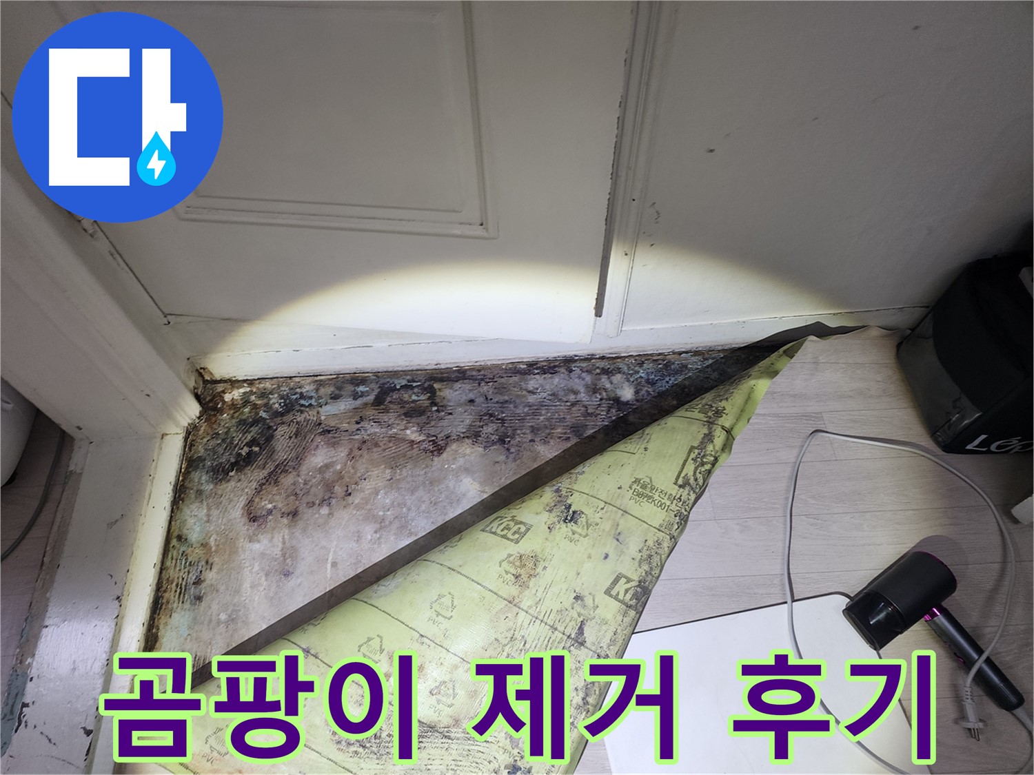 양재2동 현대빌라 누수 - 장판 밑 곰팡이 완벽 제거 및 방수 공사