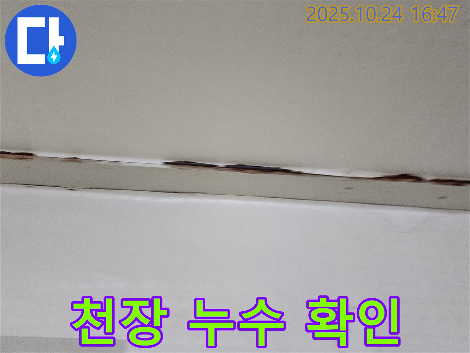 양주시 양주1동 누수 - 천장 누수 상태를 꼼꼼히 확인