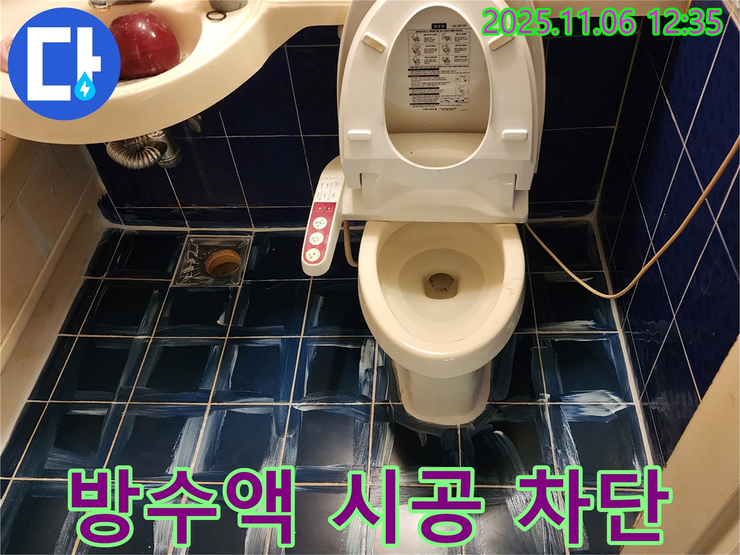 포천시 소흘읍 고모리 욕실 - 곰팡이 핀 타일 틈새, 곰팡이 제거 후 방수액 시공으로 완벽 차단!